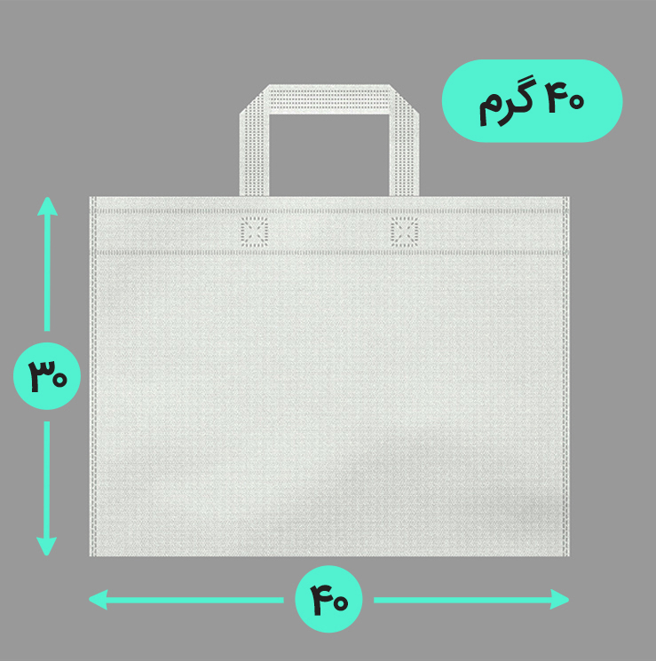 بگ پارچه ای 40*30 افقی فلت 40 گرم دسته بندی