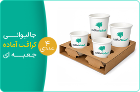 جا لیوانی چهار عددی کرافت آماده جعبه&zwnj;ای
