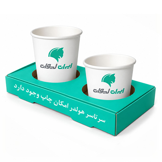 جا لیوانی جعبه ای دو عددی گلاسه