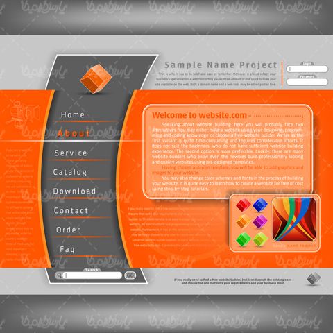 Vector web template - ایران طرح