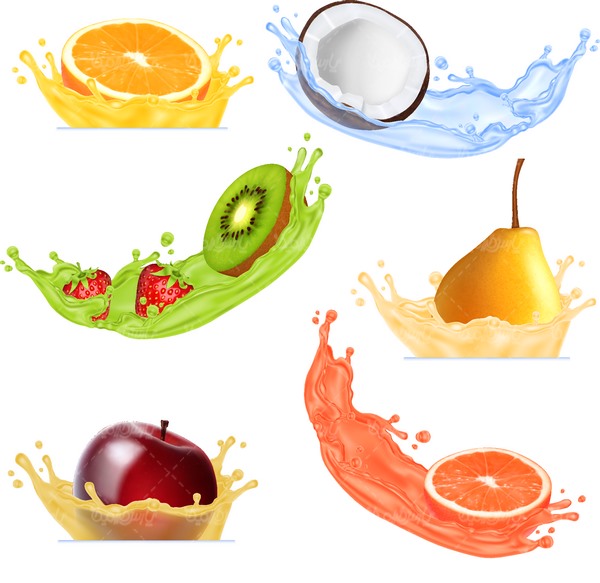 وکتور آب میوه طبیعی - ایران طرح