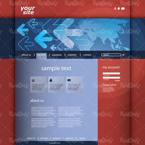 Vector web template - ایران طرح